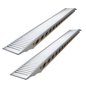 2er Set TRUTZHOLM Schwerlastrampen, 265cm, Traglast 3300kg, Alu Auffahrrampen für Anhänger.
