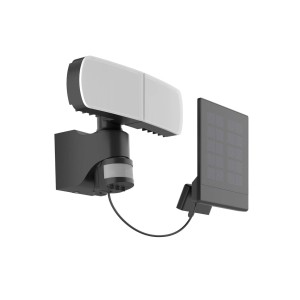 Arcchio LED Solarleuchte Außen Lissano 9936010 mit Bewegungsmelder Spritzwassergeschützt Modern in Schwarz 1-flammig