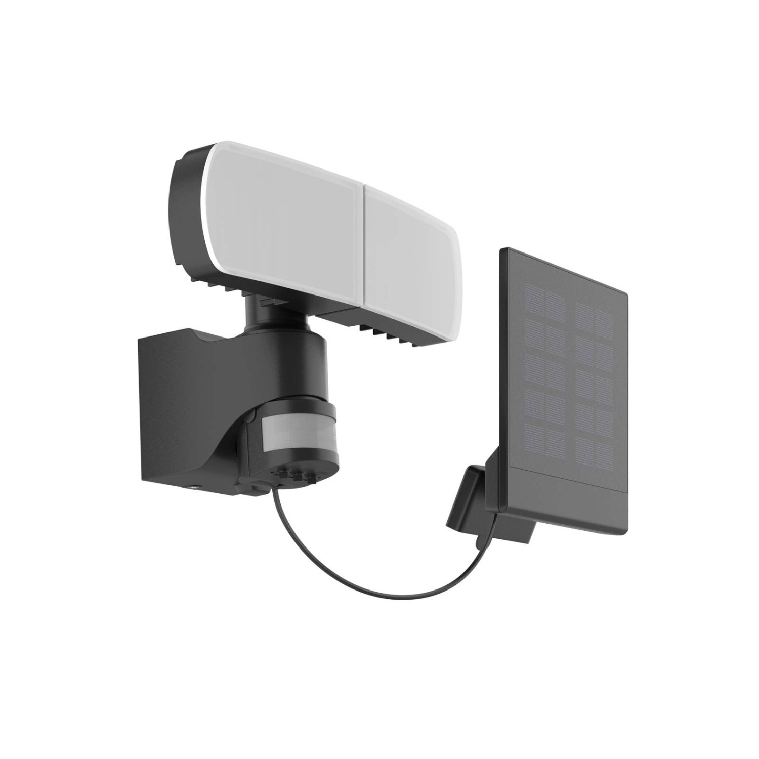 Arcchio LED Solarleuchte Außen Lissano 9936010 mit Bewegungsmelder Spritzwassergeschützt Modern in Schwarz 1-flammig