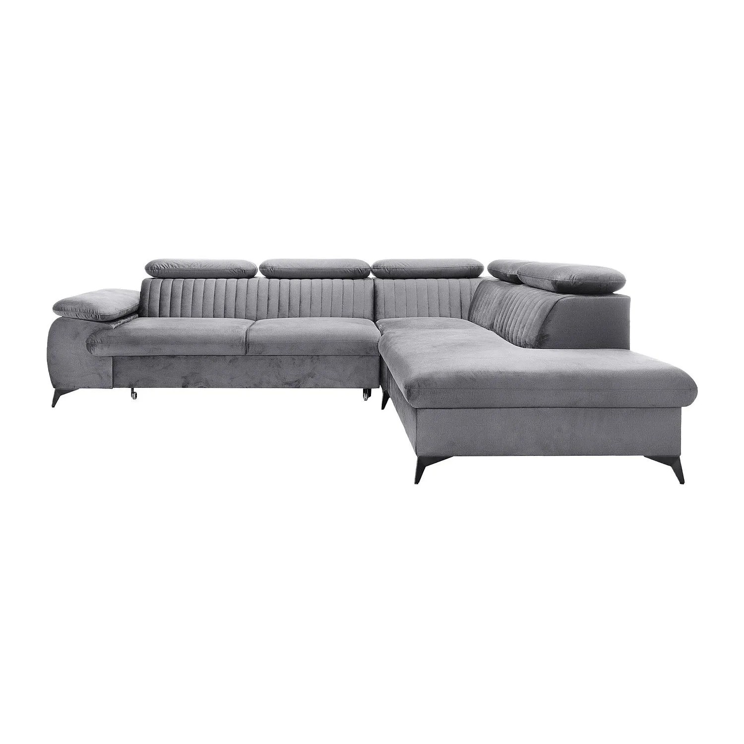 Vente-unique Schlafsofa Samara Hellgrau 275 cm