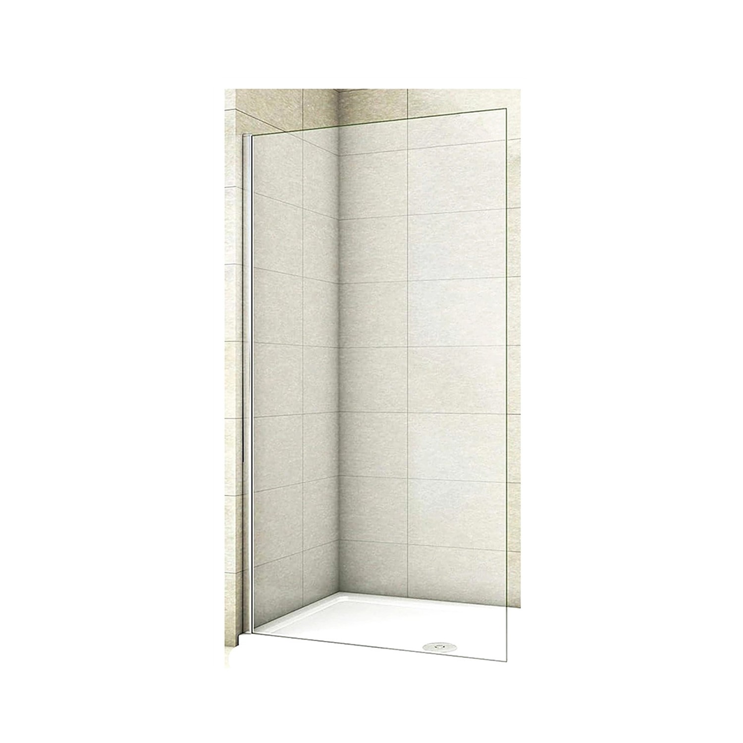 Duschparadies Walk In Duschabtrennung 60x200cm Duschwand 8mm Nano Glas Dusc günstig online kaufen
