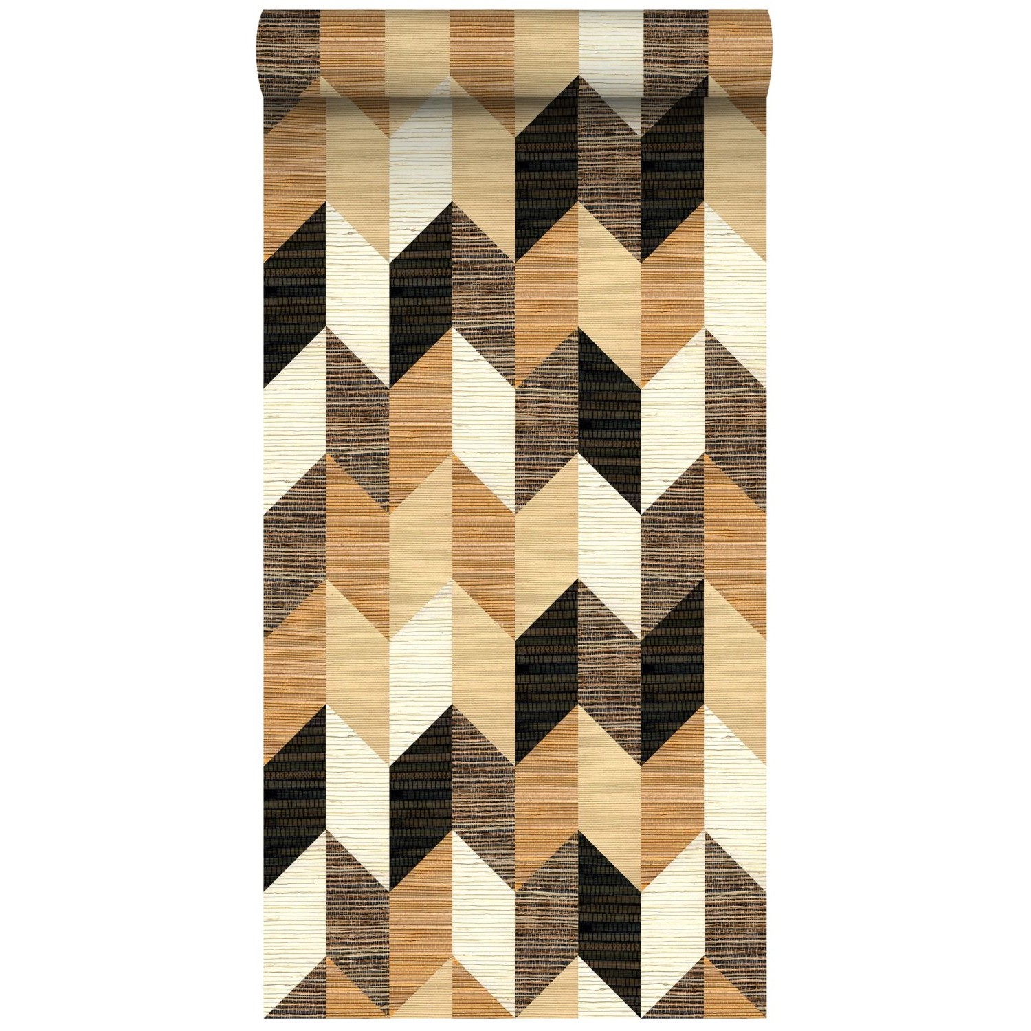 ESTAhome XXL Vliestapete Grafisches Muster Schwarz Braun Und Beige 50 X 900 günstig online kaufen