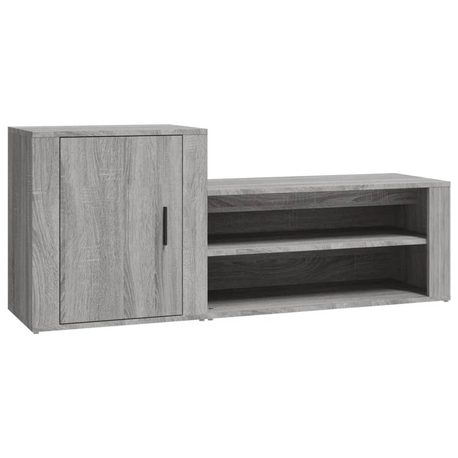 vidaXL Schuhschrank Grau Sonoma 130x35x54 cm Holzwerkstoff 816750