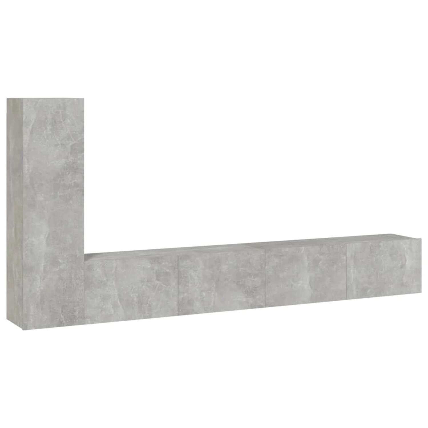 VidaXL 3-tlg. TV-Schrank-Set Betongrau Holzwerkstoff 2 günstig online kaufen