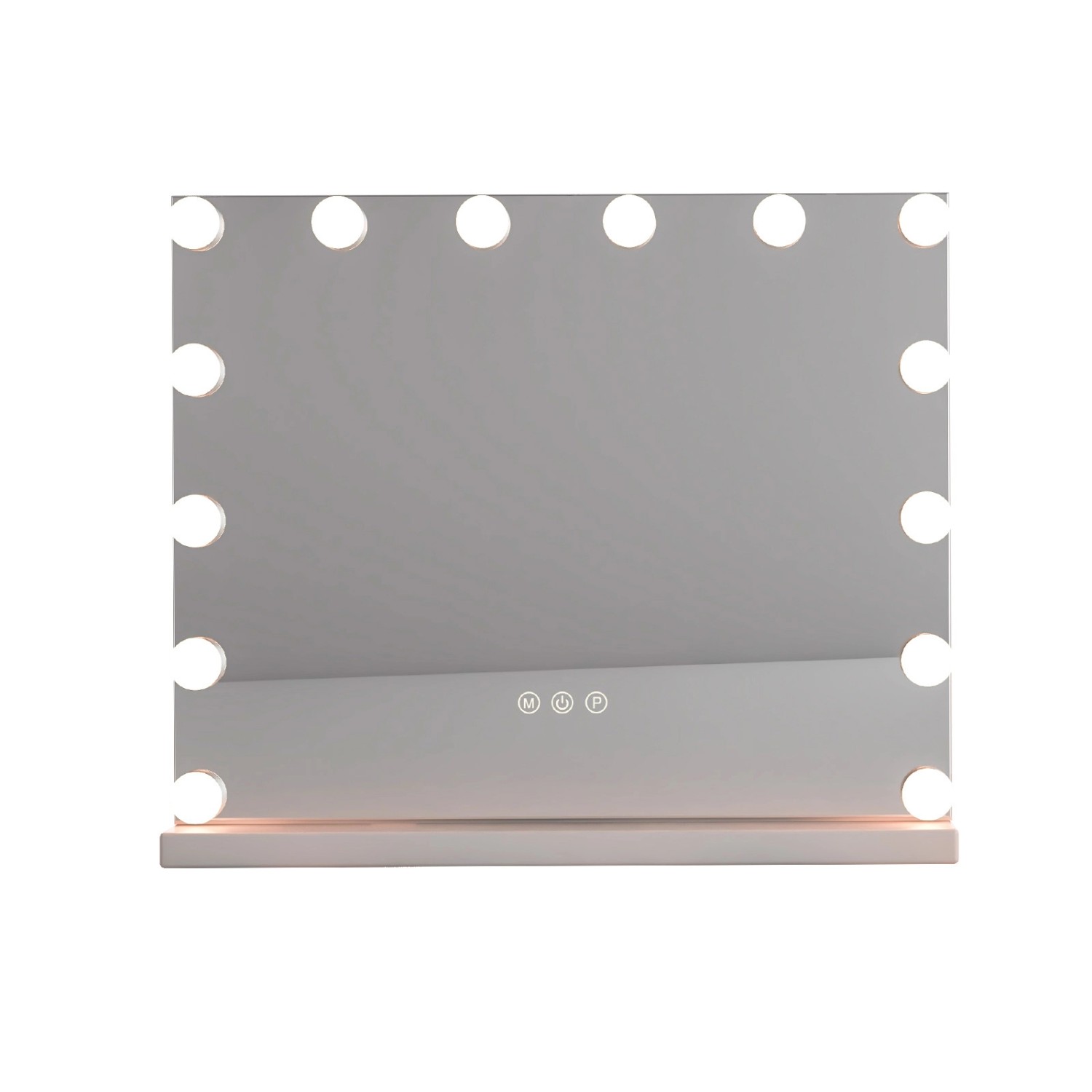 Costway Hollywood Spiegel mit Beleuchtung 50 x 12 x 43 cm