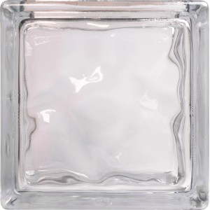 Fuchs Deko Glasstein Wolke, 14,5x14,5x8cm, klar. Dekorativer Glasbaustein für kreative Deko-Ideen.