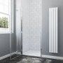 Aquabatos Duschtür, 70x195 cm, Falttür mit ESG Glas und Nano-Beschichtung im Badezimmer.