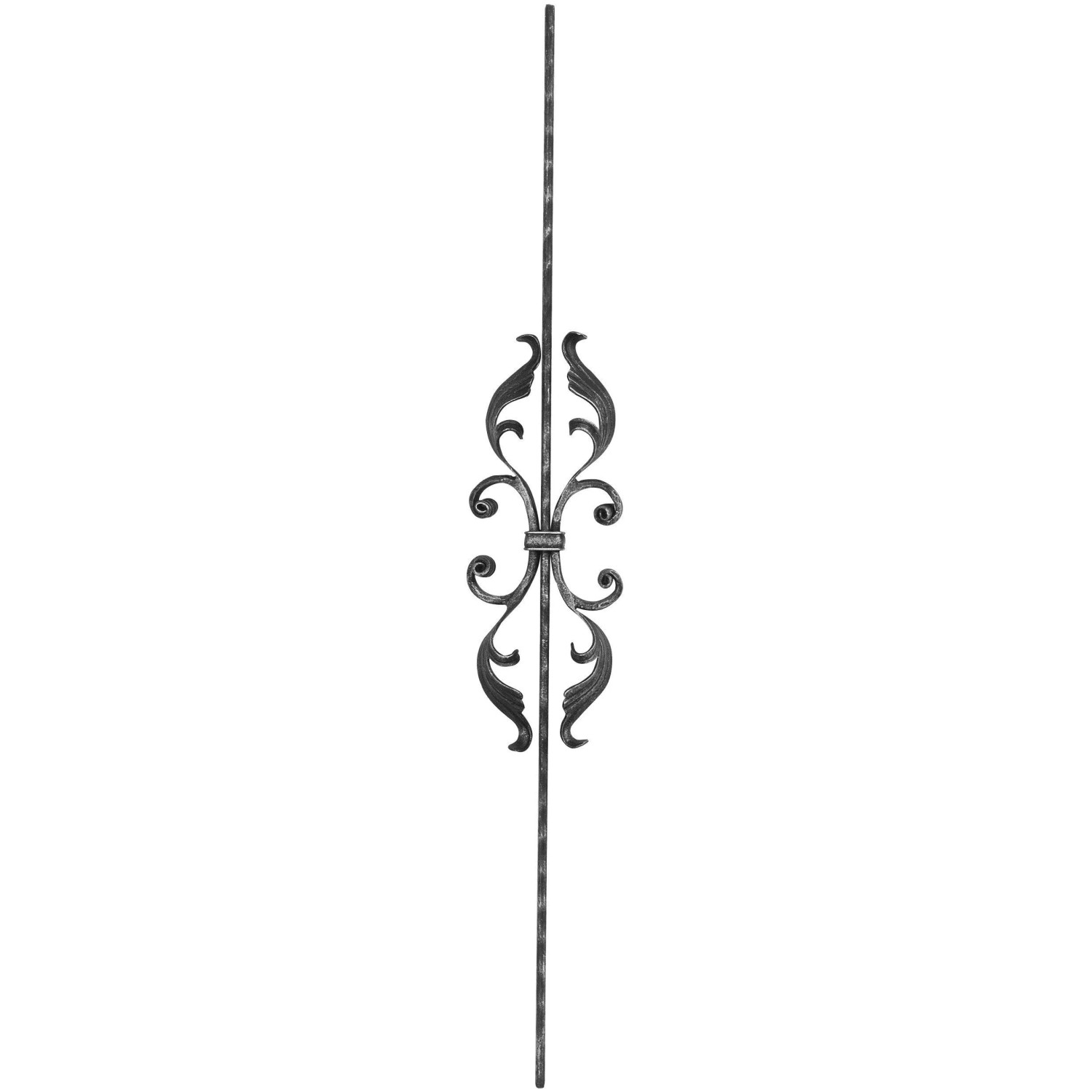 FeNau Zierstab Länge 900 mm Material 16x8 mm Gehämmert Stahl S235JR Roh