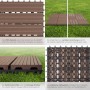 Tectake Terrassenfliesen Tegulas 22Er Set Im Klicksystem Robustes Wpc In Holzoptik 22Er Set 31 x 31 x 2 20 cm Braun_4