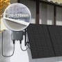 SUNSHARE RAY 200W Solarmodul mit Halterung für Betonbalkon, Detailaufnahme der Halterung.