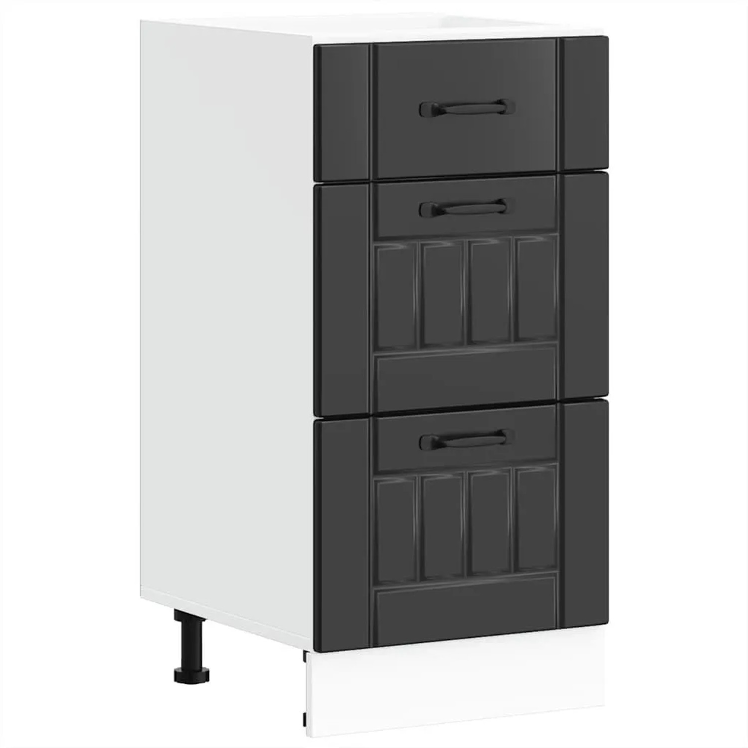 DELUKE Küchenunterschrank MARO Schwarz 40x46x81,5cm Küche Unterschrank Mit Schublade