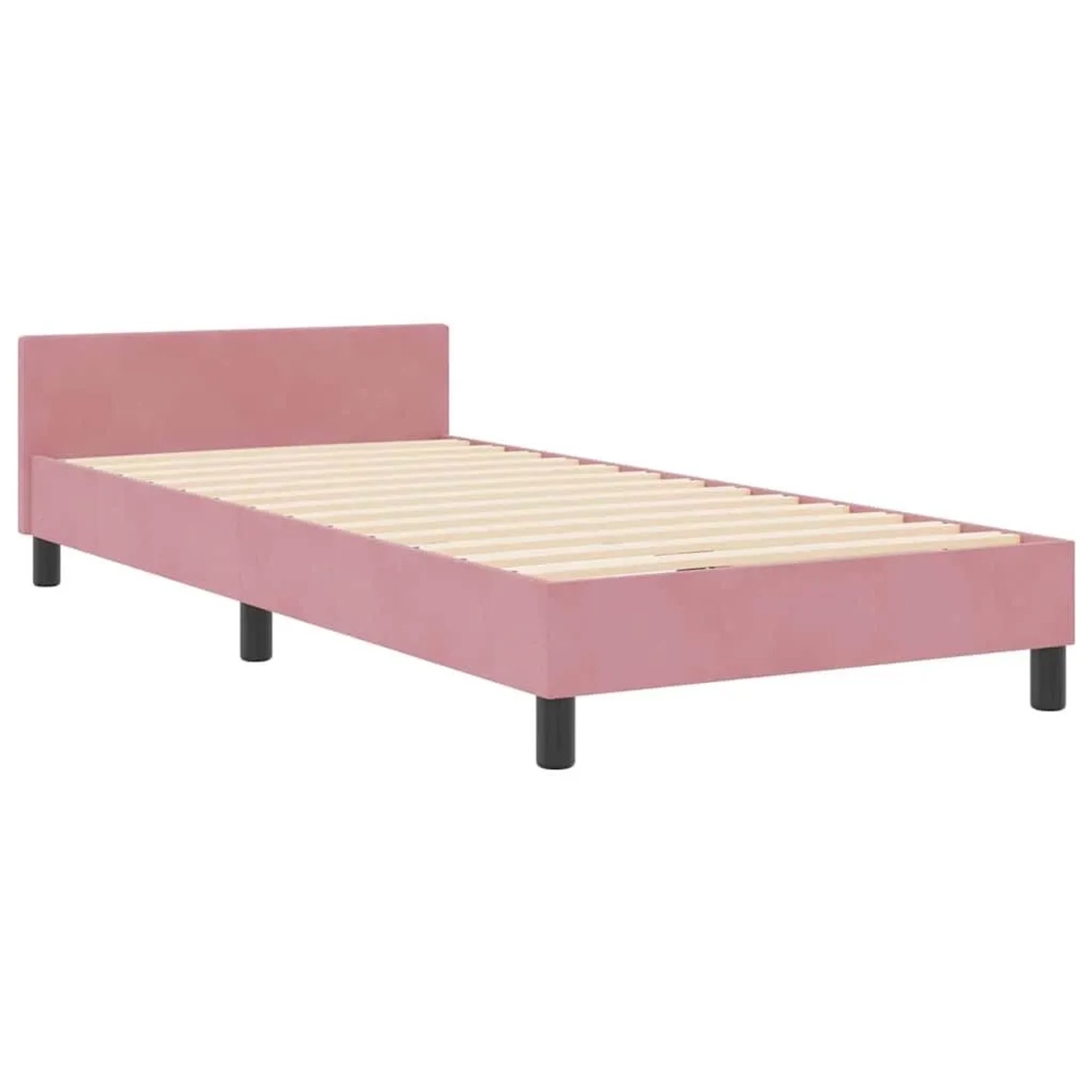 vidaXL Bettgestell mit Kopfteil Rosa 100 x 200 cm Samt 3344992 günstig online kaufen