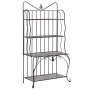 Beliani Badezimmerregal PAVONA Schwarz 50x94x170