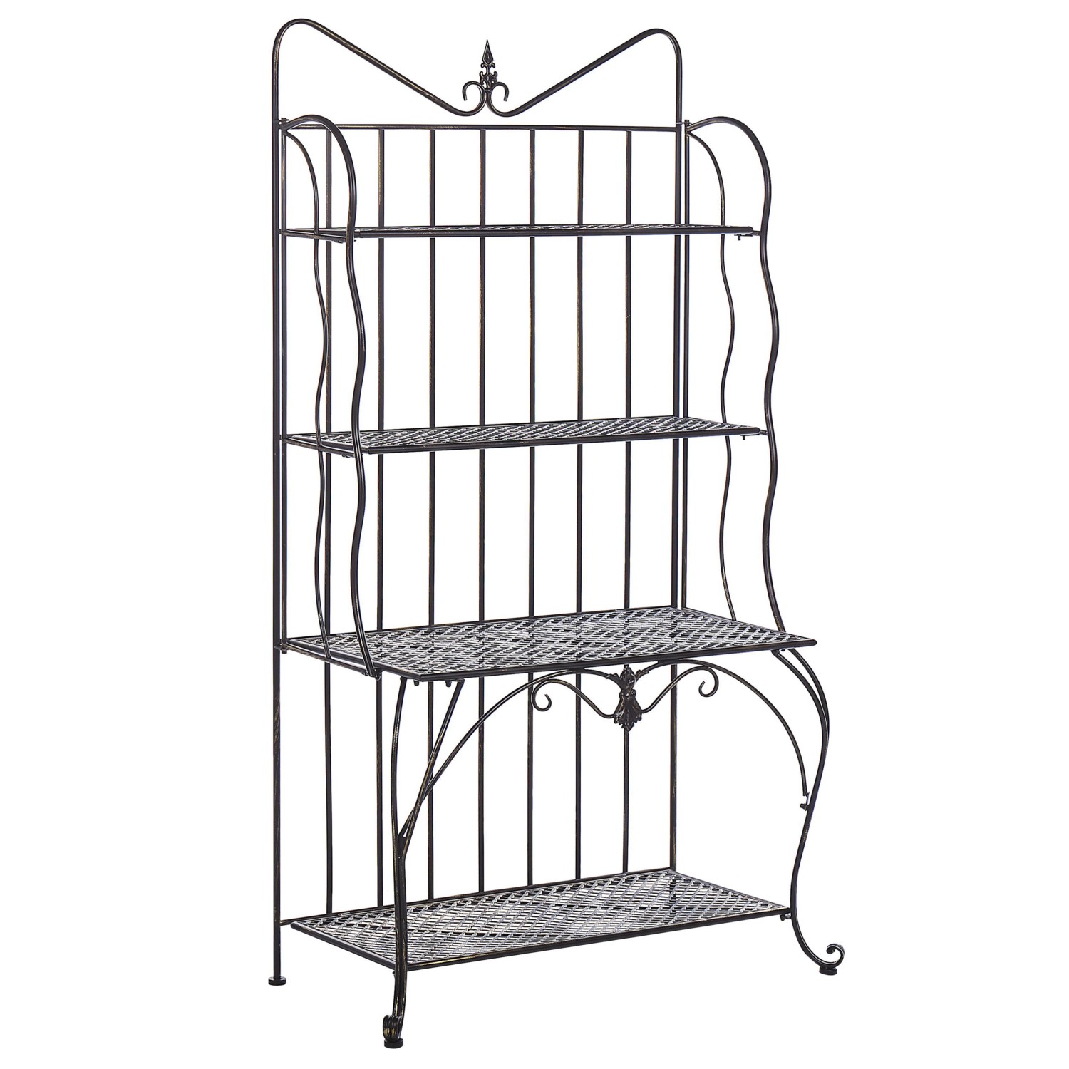 Beliani Badezimmerregal PAVONA Schwarz 50x94x170 günstig online kaufen