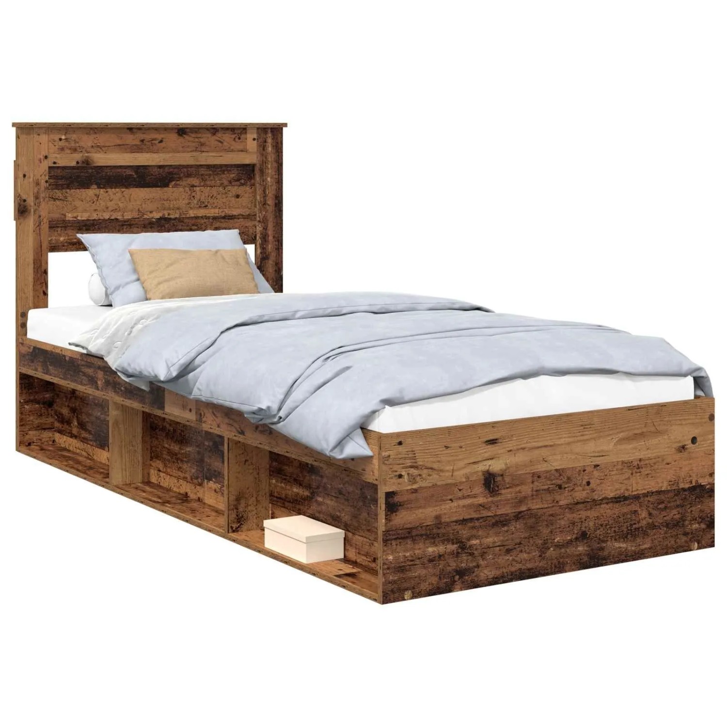 vidaXL Bettrahmen Altholz 90 x 190 cm Massives Kiefernholz 3409805