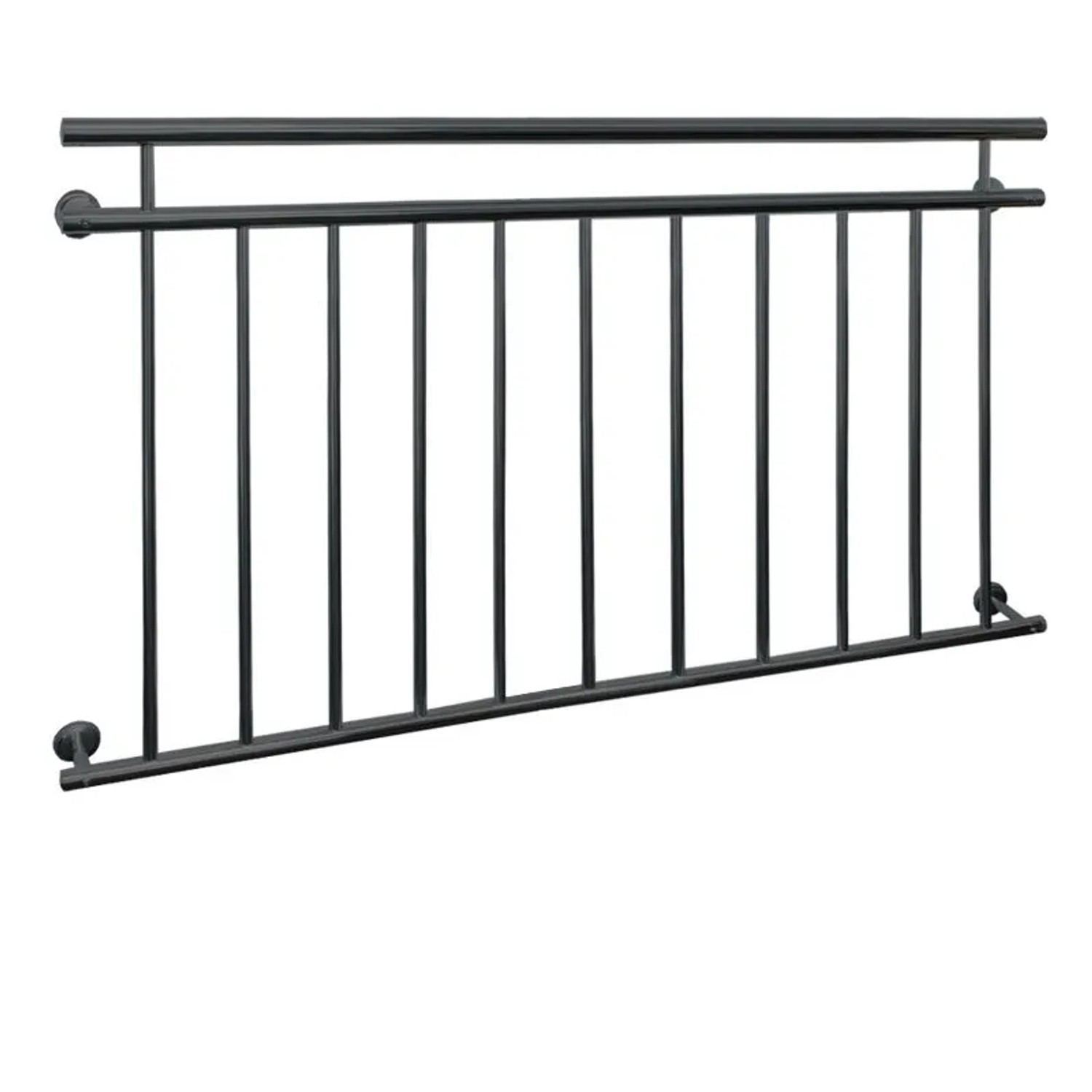 ECD Germany Französischer Balkon 90 x 156 cm Anthrazit aus Stahl