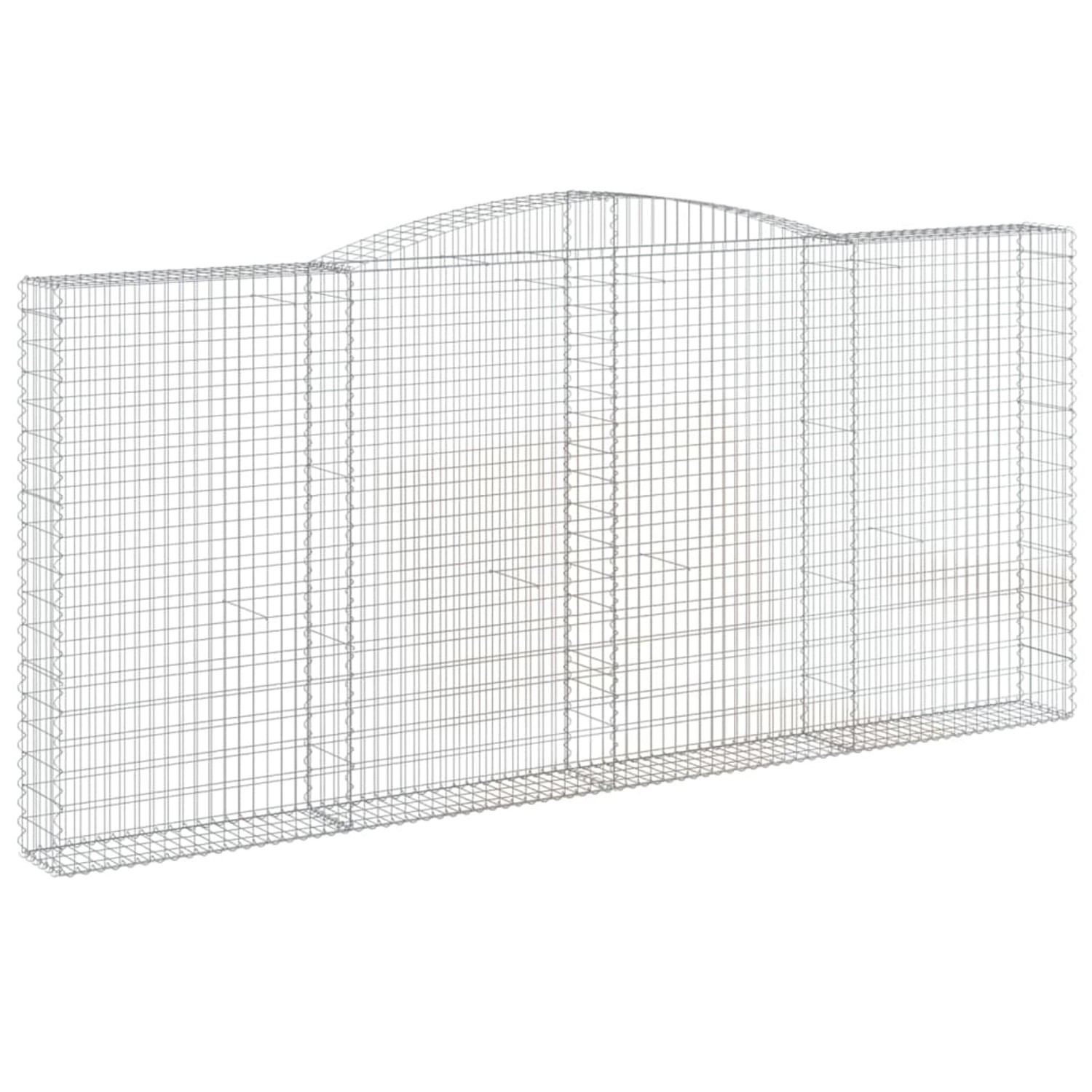 vidaXL Gabionen mit Hochbogen 5 Stk 400x30x180/200cm Eisen 1635393