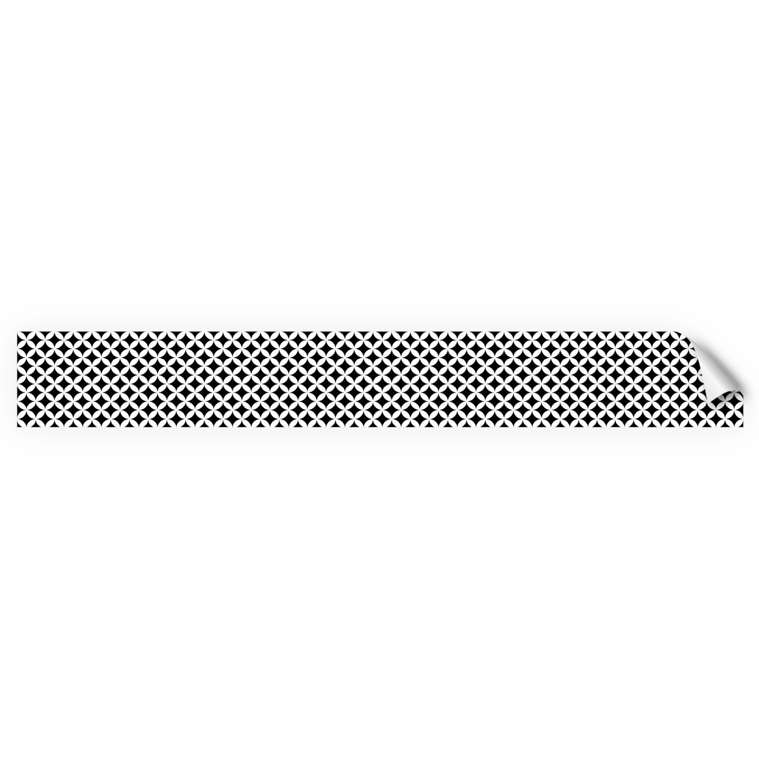 Myspotti Küchenrückwandfolie Chadi Selbstklebend 450 cm x 60 cm Schwarz-Weiß