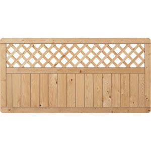T & J Sichtschutzzaun Classic mit Rankgitter, Kiefer/Fichte, 180x90 cm.