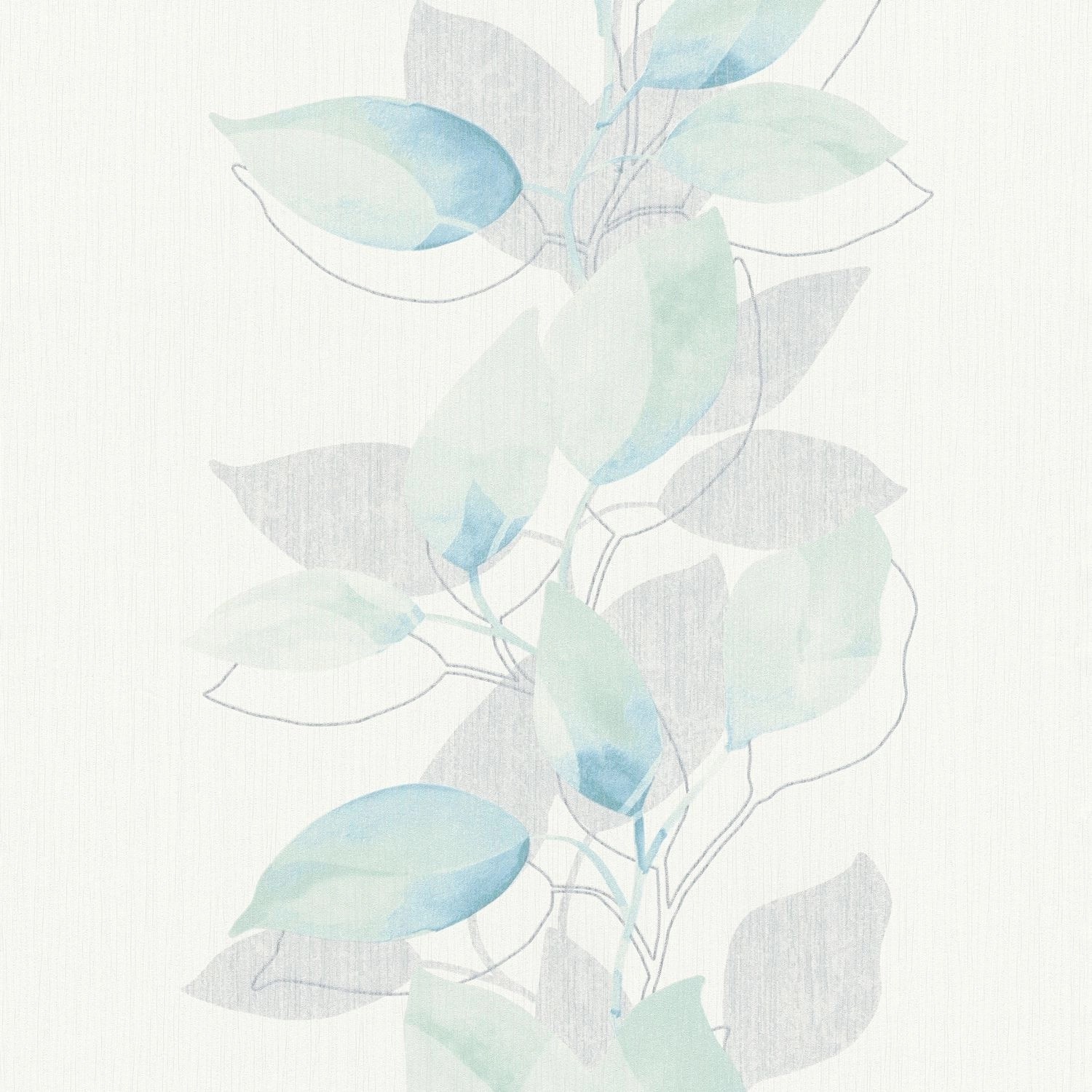 PROFHOME 378151-GU Blumen Tapete Floral glänzend Grün Blau Weiß 0,53 m x 10 günstig online kaufen