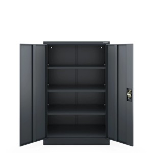 JAN NOWAK Büroschrank für Dokumente aus Metall KEVIN D600 140 x 90 x 60 cm Anthrazit