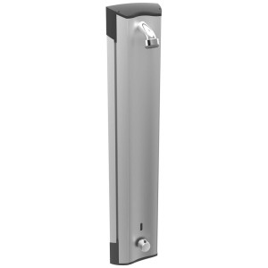 Hansa Duschpaneel Hansaconcerto, berührungsfrei mit Thermostat in Chrom.