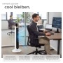 Tectake Turmventilator Arktis 90° Schwenkfunktion 3 Modi und 3 Geschwindigkeitsstufen  32 x 32 x 93 cm Weiß_4