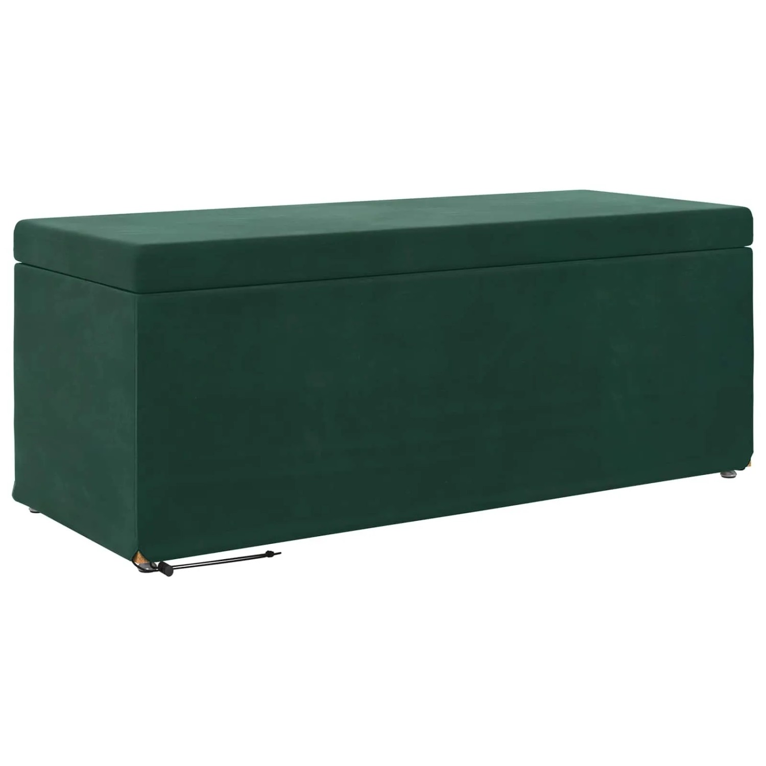 vidaXL Hocker Dunkelgrün 101 x 41 x 40 cm Samt und Engineering Holz 876797