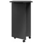 Grauer vidaXL Rollschrank mit Schreibtisch MOSS aus Kiefer Massivholz.