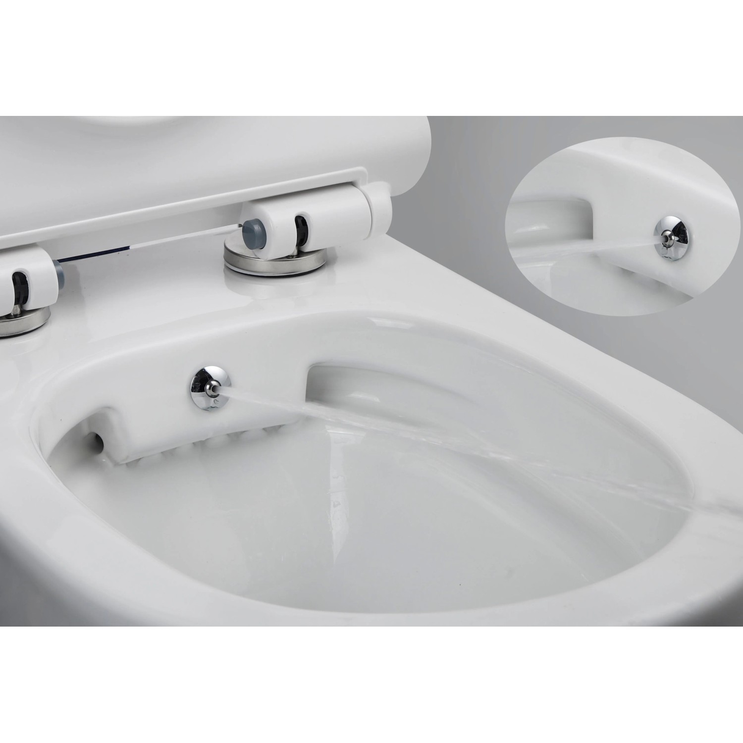 Glasdeals Dusch-WC mit Taharet Funktion, spülrandlos, inkl. Armatur und SoftClose Sitz.