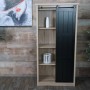 MCW Schrank K75 Naturfarben mit Schiebetür, Schubladenkommode mit 8 Fächern für Stauraum.