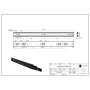 SOTECH Vollauszug 600mm, 45kg, schwarz, technische Zeichnung