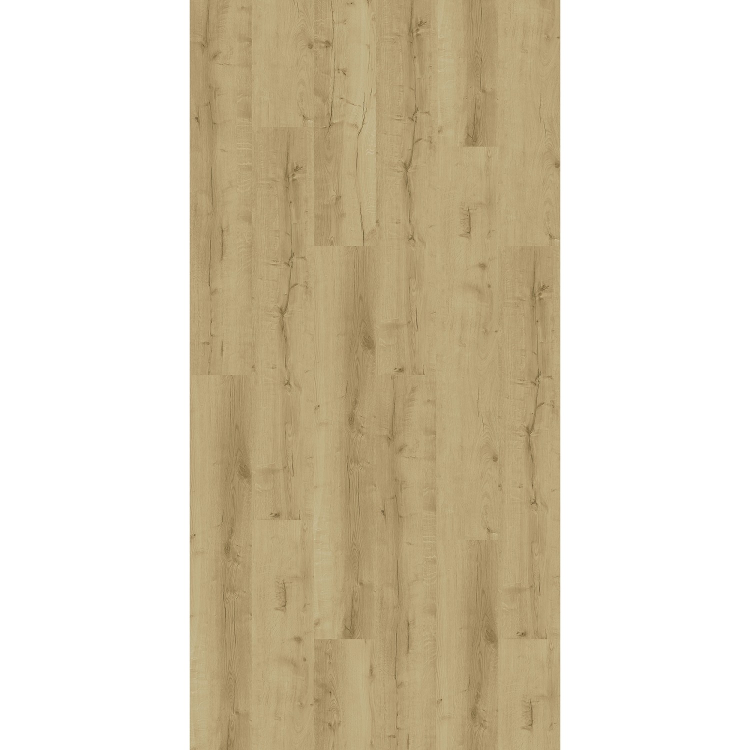 Click-Vinylboden Landhausdiele Eiche Ambiente, helle Holzoptik für Wohnräume.