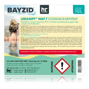 Lerasept Wat 7 Aktivsauerstoff, 2 Kanister à 10L, zur Pool Desinfektion.