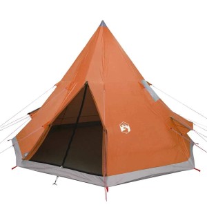 vidaXL Tipi-Campingzelt 4 Personen Orange Wasserdicht 94382