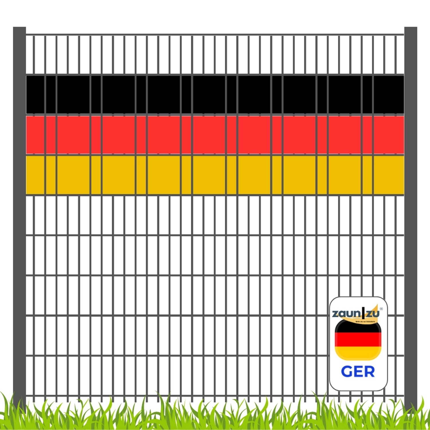 zaunzu Sichtschutz Deutschland für Doppelstabmatten Volle Streifenbreite günstig online kaufen