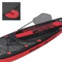 Aufblasbares Stand Up Paddle Board Makani, 320x80x15 cm, schwarz-rot, mit Zubehör.