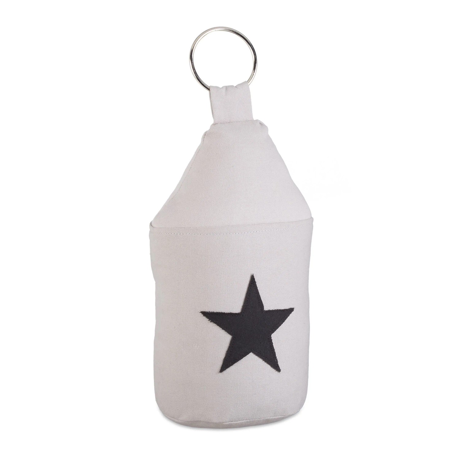 Relaxdays Türstopper Stern Baumwolle Sand Metall Grau Schwer 23 cm x 11 cm 1,3 kg