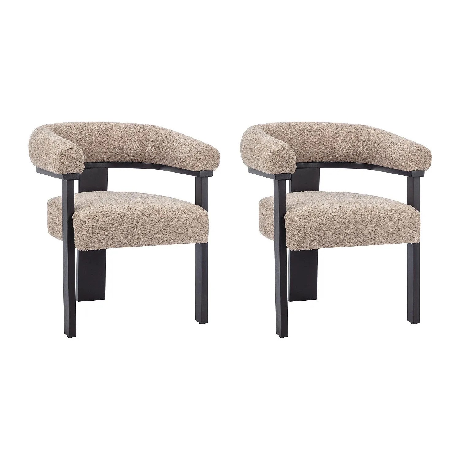 Vente-unique Stuhl Livelia Schwarz  Taupe 64 cm