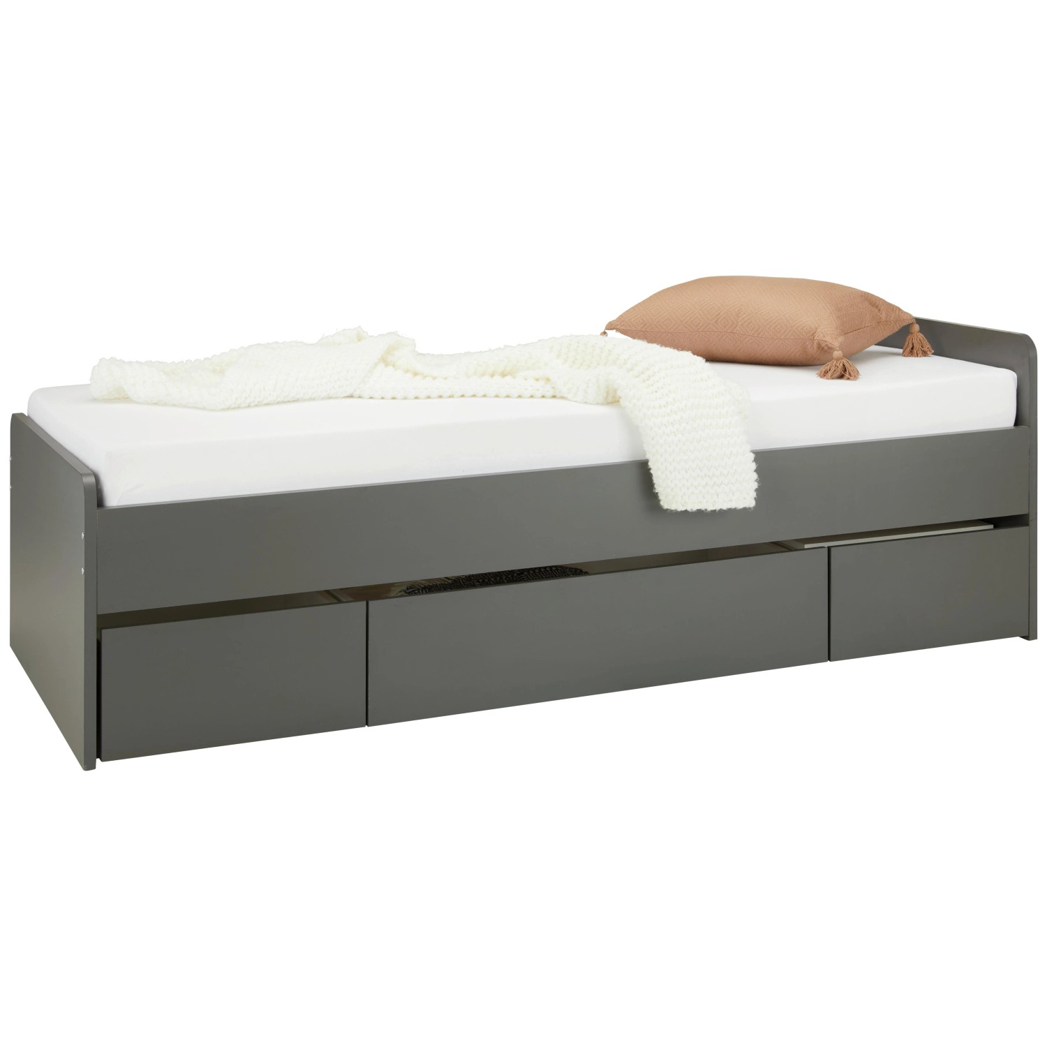 Based Bett in Anthrazit ca. 90x200cm