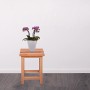 Garden Pleasure Universalhocker Marco aus Eiche mit Pflanze im Topf, 40x30x30 cm, vielseitig einsetzbar.
