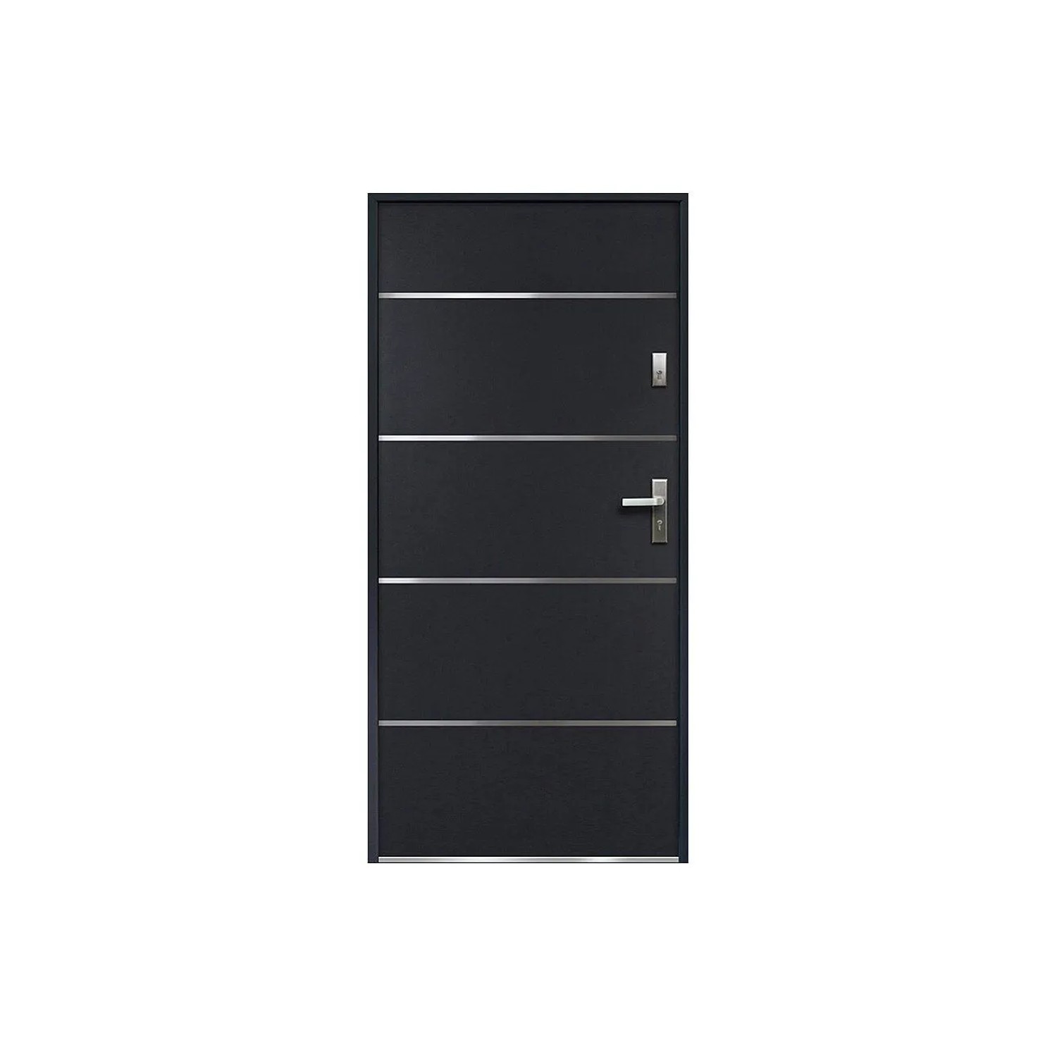 Vente-unique Haustür Naxara Anthrazitgrau 95 cm