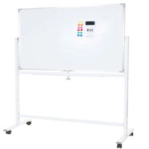 Proregal Whiteboard HxBxT 186x186x56 cm Mobil Rollbar Inkl. Zubehör Magnettafel Memoboard Pinnwand