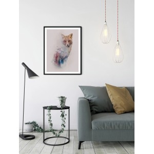 Komar Wandbild Animal Forest Fox, 30x40 cm. Detailreiches Bild eines Fuchses im Wald.