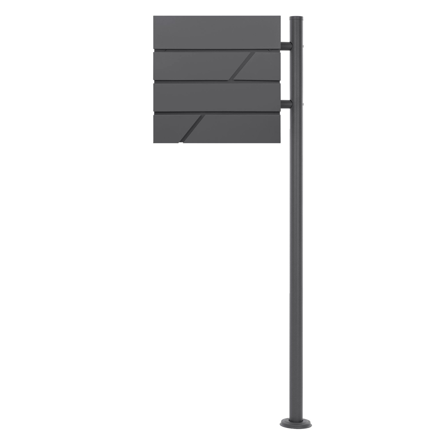 ML-Design Standbriefkasten Anthrazit mit Zeitungsfach mit Pfosten Anthrazit günstig online kaufen