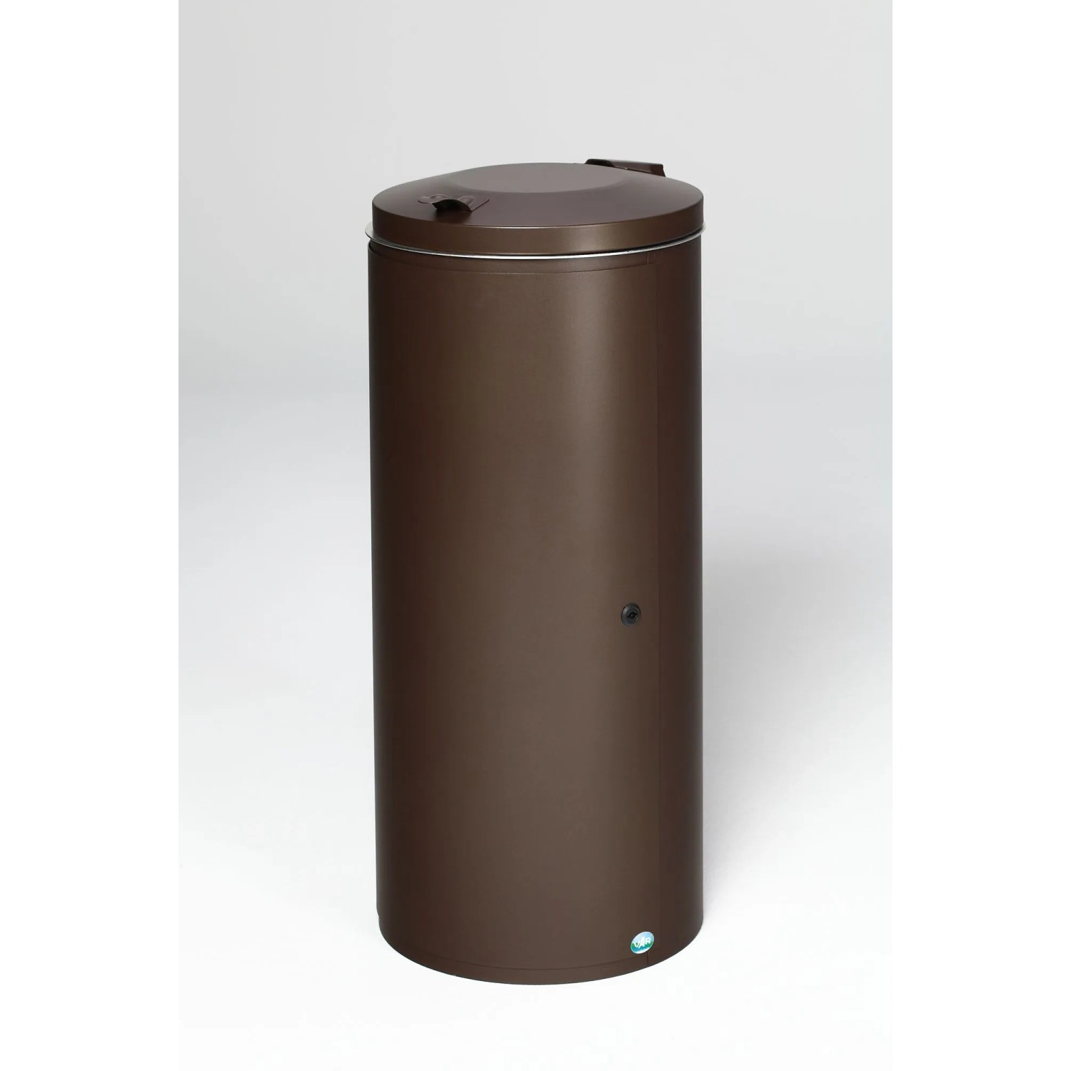 PROREGAL Abfallsammler Mit Einflügeltür Doppelbart Schloss 120 Liter HxBxT 98 x 44 x 44 cm Verzinkter Stahl Braun
