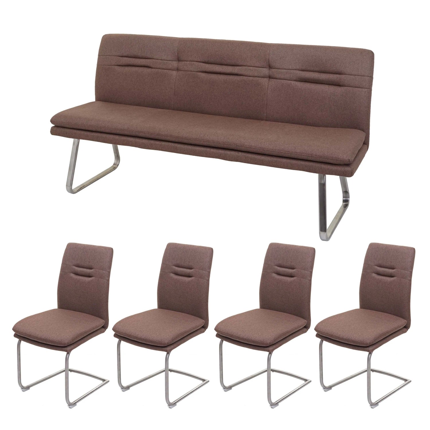 MCW Esszimmer-Set H70 Esszimmergruppe Braun 180cm