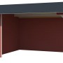 Schwedenroter Unterstand/Lounge Kirian 300 aus Holz, 380x300cm, mit Satteldach. Ideal für gemütliche Stunden im Garten.
