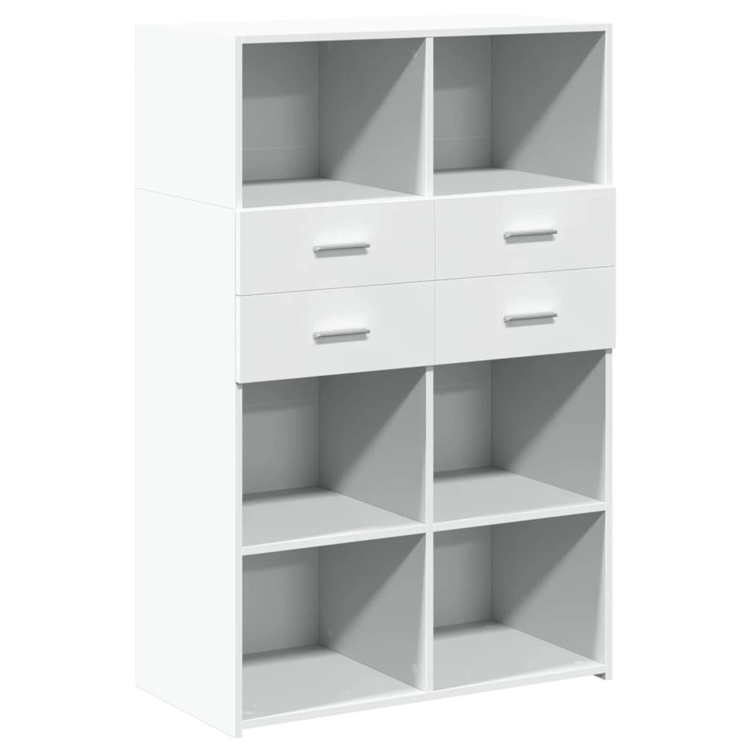 vidaXL Highboard Weiß 80x42,5x124 cm Holzwerkstoff 3281385 günstig online kaufen