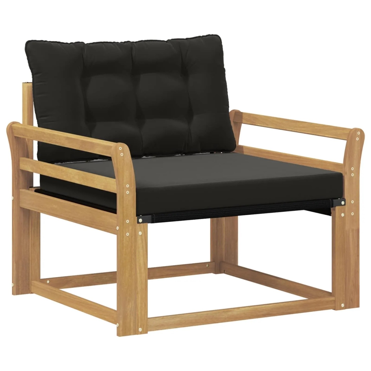 vidaXL Outdoor-Sofagarnitur Massives Akazienholz und Textilene Weiß 3439066